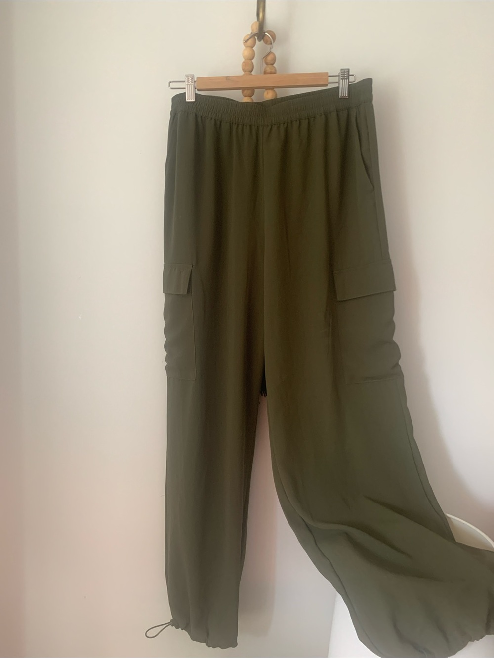 Olive Utility Cargo Joggers for Women